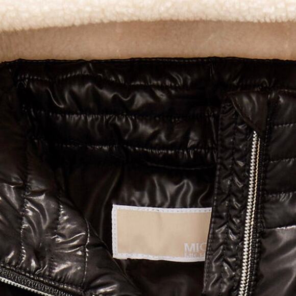 Michael Kors Puffer Coat Jacket Black SZ Xs/ Girls 14 Faux-fur Hooded versatile - Picture 5 of 7
